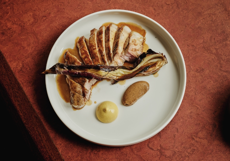 An elegant meat dish prepared by TOWN